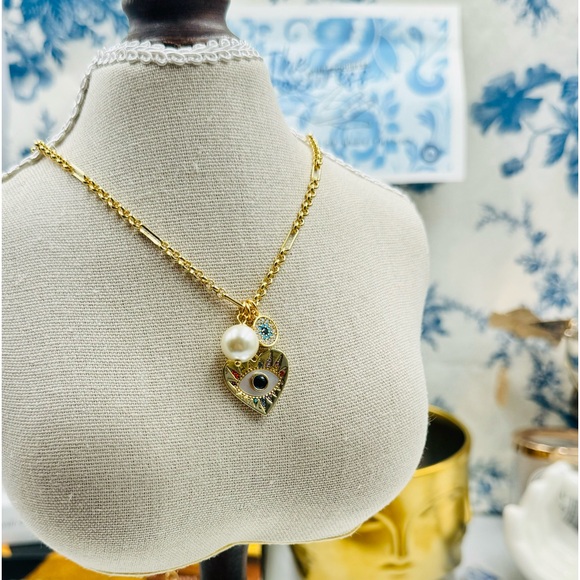 🆕 KATE SPADE 🧿 NWOT Evil Eye Cluster Pendant Necklace - Picture 6 of 16